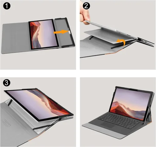 Miniatura 7 de Funda Fintie para Microsoft Surface Pro 7 Plus, Surface Pro 7/6/5/4/3 de 12,3 pulgadas - Cubierta de negocios tipo portafolio con bolsillo, Negro