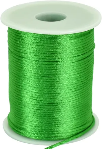 Miniatura 11 de TONIFUL 1 mm x 100 yardas de cordón de nailon blanco satinado para hacer pulseras, cordón de macramé cola de ratón, cordón de cuentas a granel