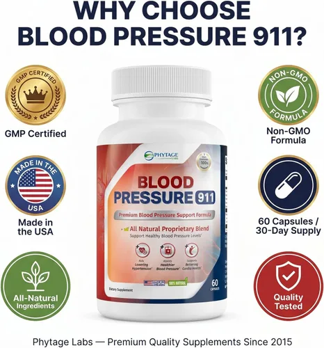 Miniatura 7 de Presión arterial 911 – Suplemento avanzado para apoyar la presión arterial – Fórmula totalmente natural con bayas de espino, hoja de olivo