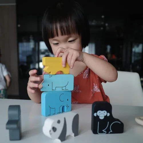 Miniatura 9 de PlanToys Juego de rompecabezas de animales de madera para niños a partir de 3 años Juego de lógica Montessori y juego a juego que desarrolla