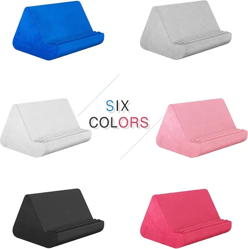 Miniatura 6 de BZVV Soporte de Tableta Suave con Almohada y Bolsillo, Soporte Ajustable con 3 Ángulos de Visualización, Soporte Holgazán para Cama y Sofá