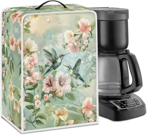 Miniatura 53 de DISNIMO Cubierta antipolvo para cafetera de mariposa azul, fundas para máquina de hacer café de cocina con mango superior, cubierta