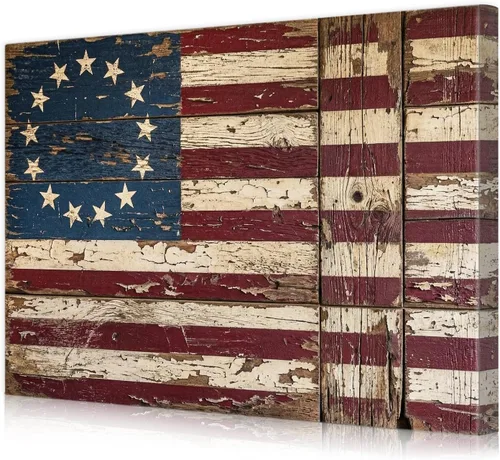 Miniatura 27 de DECORARTS - Arte de pared rústico de la bandera del estado de Arizona, fabricado en Estados Unidos, impresión de lienzo giclée de archivo, lienzo