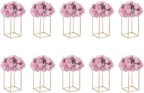 Miniatura 15 de Soporte de pedestal negro para plantas, 2 piezas, soporte de metal para plantas, soporte de flores de 15.75 pulgadas de alto, soporte para flores