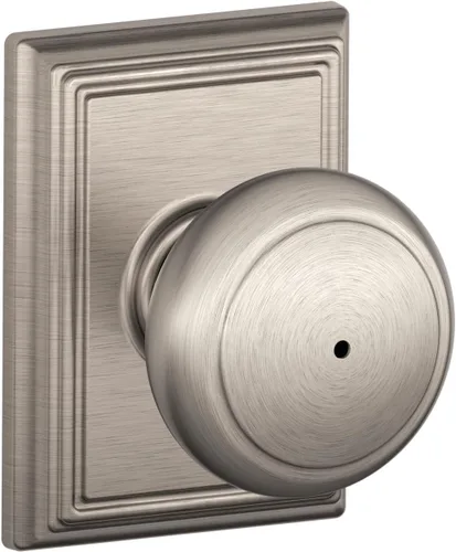 Miniatura 21 de Schlage F10 AND 716 ADD - Pomo Andover con moldura Addison, cerradura de paso para pasillos y armarios, bronce envejecido