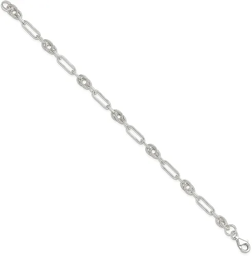 Miniatura 2 de Pulsera de plata de ley 925, joyería fina de eslabones para mujer, regalos para ella, Plata de ley