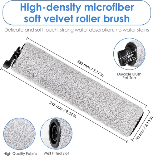 Miniatura 3 de Paquete de 2 cepillos de repuesto compatibles con Tineco iFloor 3/Floor One S3/iFloor 2, aspiradora inalámbrica en seco y húmedo, kit de accesorios