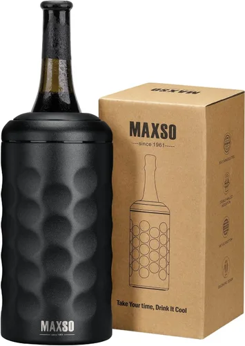 Miniatura 9 de MAXSO Vaso enfriador de vino de 42 onzas, regalo para los amantes del vino, cubo aislado al vacío de acero inoxidable 2 en 1, taza portátil
