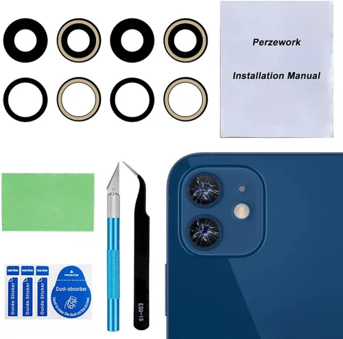 Miniatura 13 de 2 Unidades OEM trasera lente de la cámara trasera reemplazo de cristal para iPhone 13 y iPhone 13 Mini con adhesivo preinstalado y kit de iPhone 13