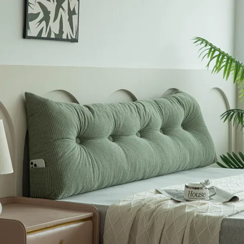 Almohada triangular grande para cabecera de dormitorio universitario, almohadas de cuña para cama individual XL, cojín lumbar para cabecero, cojín
