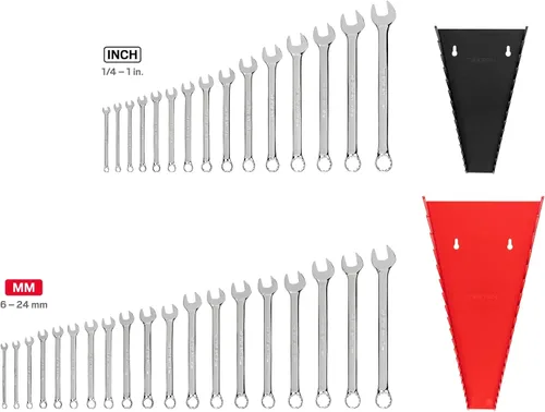 Miniatura 3 de TEKTON Juego de llaves combinadas con organizadores modulares, 11 piezas (1/4-3/4 pulgadas) WCB95101