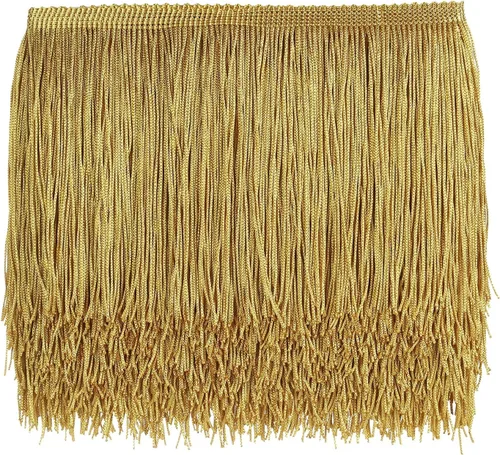 Miniatura 18 de AWAYTR Ribete de Flecos para Costura de 10 Yardas - 6 pulgadas de Ancho con Borlas para Manualidades DIY, Ropa y Decoración de Vestidos