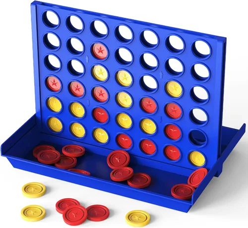 Miniatura 12 de Pup Go Juego Grande de 4 en Raya para Niños de 3 Años en Adelante para Niños, Niñas y Adolescentes, Juegos de Mesa Familiares para Interiores