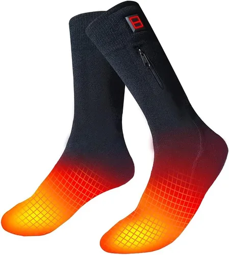 Calcetines térmicos con batería recargable, calentador térmico para invierno con calefacción eléctrica para hombres y mujeres