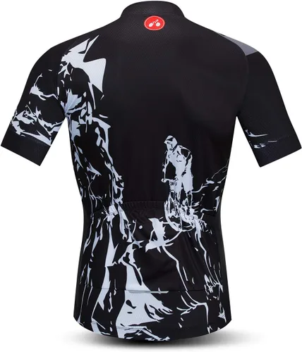Miniatura 104 de Weimostar Hombre Ciclismo Jersey Manga Corta Bicicleta Ropa Multicolor Diamante