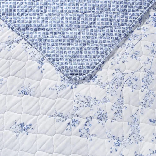 Miniatura 4 de Laura Ashley Home - Juego de edredón individual, ropa de cama de algodón reversible con funda a juego, decoración del hogar prelavada para mayor