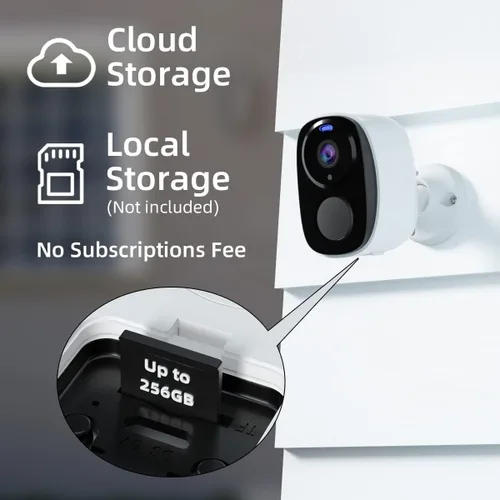 Miniatura 8 de Paquete de 4 cámaras de seguridad inalámbricas para exteriores 2.4G y 5G WIFI, cámara interior alimentada por batería 2K para seguridad del hogar