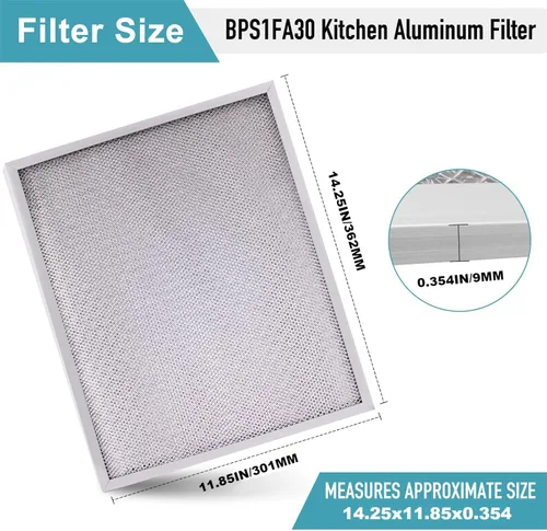 Miniatura 3 de BPS1FA30 Filtro de campana extractora de 11-3/4 pulgadas x 14-1/4 pulgadas x 3/8 pulgadas (paquete de 2) - Compatible con filtro de grasa Broan