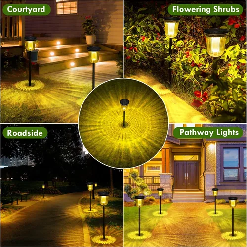 Miniatura 7 de Luces solares para caminos al aire libre, luces solares para exteriores, impermeables, IP65, 200 lúmenes, luces solares de encendido/apagado