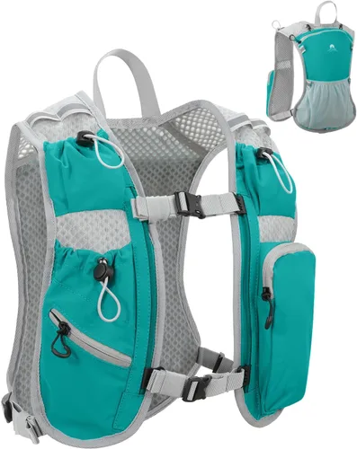 Miniatura 18 de Chaleco de correr para mujeres y hombres, mochila de hidratación para correr, chaleco para corredores, chaleco de hidratación, con soporte frontal