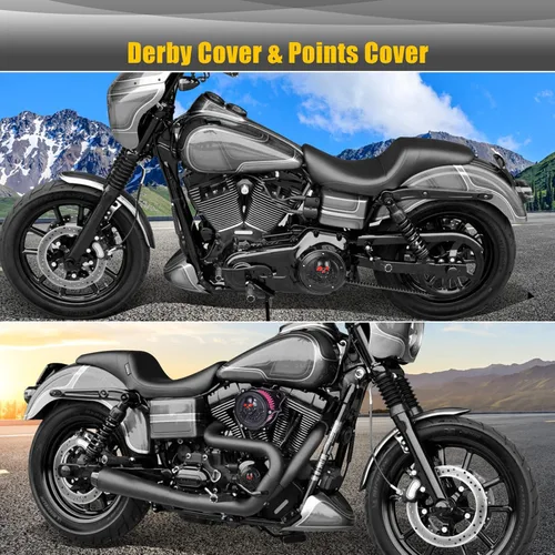 Miniatura 3 de Cubiertas Derby de Calavera 3D de 5 Agujeros para Harley, Cubierta de Motor Derby Timer de Motocicleta para Harley 1999-2014 Big Twin Cam EVO