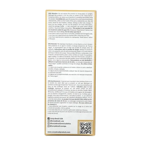 Miniatura 6 de Surya Brasil Henna Cream Burgundy - 96% ingredientes naturales, vegano, libre de crueldad, ecológico, color de cabello semipermanente, hidratación
