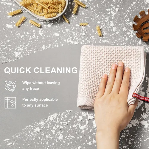 Miniatura 5 de joybest Paños de cocina de algodón, paquete de 8 paños de cocina de tejido de gofre, ultra suaves, absorbentes, paños de secado rápido, trapos