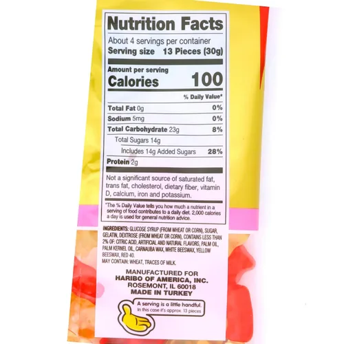 Miniatura 2 de Haribo - Gomitas para el día de San Valentín, sabores de frutas surtidos, regalo de dulces de temporada con sección de para/desde, 4 onzas