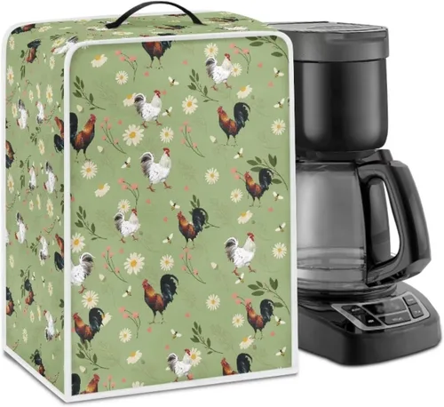 Miniatura 51 de Funda para cafetera, poliéster, azul, se adapta a la mayoría de máquinas de café estándar, protector resistente al polvo, huellas dactilares