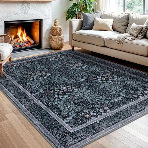 Miniatura 35 de SIILOOM Alfombra antideslizante de pasillo moderna de 2 x 5, súper suave, para pasillos, decoración para cocina, alfombras para pasillos sin 2-Verde