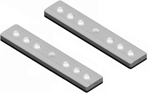 Britta Products Luces para debajo del gabinete, sensor de movimiento, iluminación inalámbrica recargable por USB, luces nocturnas para