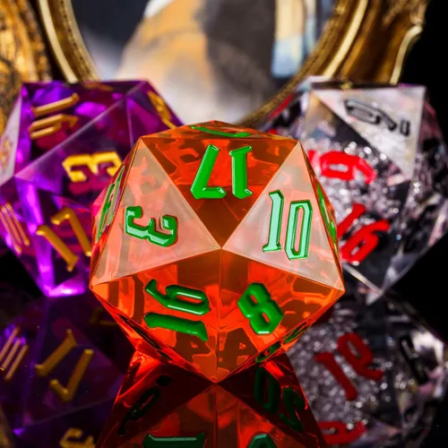 Miniatura 4 de 55mm dados DND de 20 lados, dados gigantes D20 D&D poliédricos grandes D20 con caja de regalo para Dungeons and Dragons, juegos de mesa RPG
