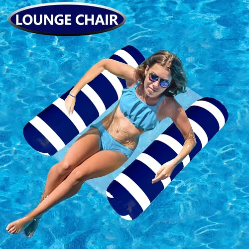 Miniatura 3 de Flotadores inflables para piscina, hamaca de agua de tamaño adulto, flotadores para piscina, juguetes flotantes multiusos 4 en 1, balsas de piscina