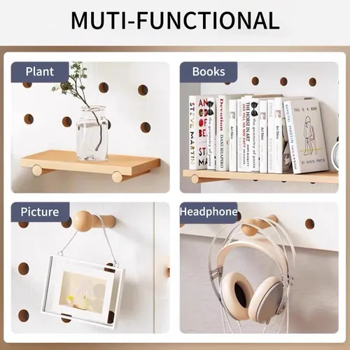 Miniatura 5 de Organizador de escritorio de madera, estantería de escritorio de 2 niveles para suministros para el hogar y la oficina, organizador de escritorio