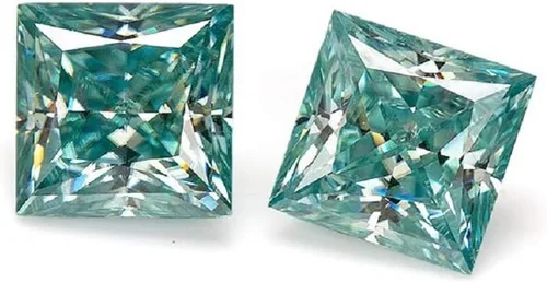 Miniatura 3 de ERAA JEWEL Moissanita suelta de 3.00 quilates, piedra de moissanita de color azul, claridad VVS1, piedra preciosa brillante de corte princesa
