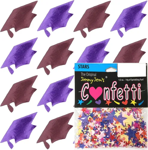 Miniatura 173 de Confetti Grad Cap Negro, Azul Marino Combo - 2 bolsas de media onza (1 oz)