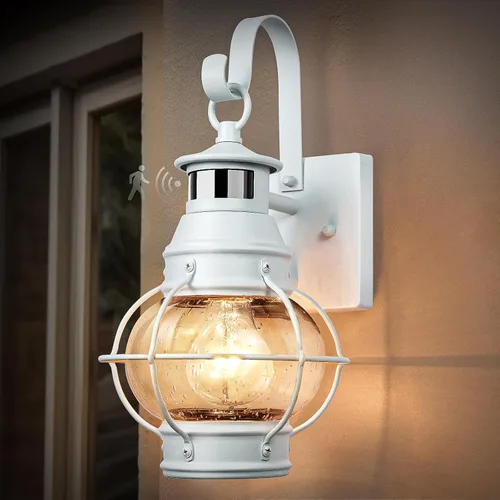 Miniatura 10 de Lamomo Luz Exterior Negra, Luces de Porche Frontal Exterior para Casa, Luces con Sensor de Movimiento del Atardecer al Amanecer, Linterna