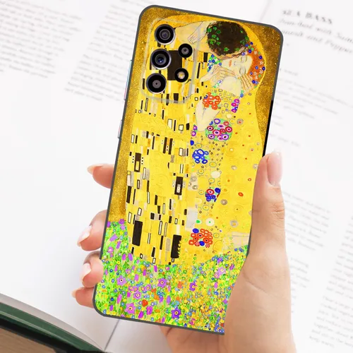 Miniatura 5 de Berkin Arts Funda de silicona compatible con Samsung Galaxy A52 5G 4G/A52S 5G con diseño antideslizante, color amarillo, romántico, Luv San