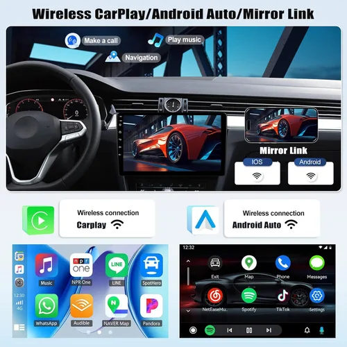 Miniatura 3 de [4+128G] Android 15 - Actualización estéreo para automóvil Ford F150/F-150 2009-2012 (Auto-AC) con CarPlay inalámbrico y Android Auto, radio