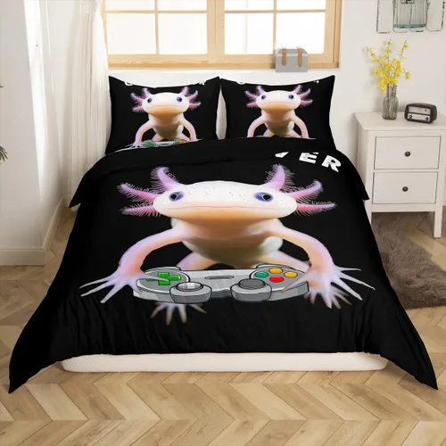 Miniatura 40 de Erosebridal Juego de ropa de cama de pingüinos, funda de edredón de animales antárticos para niños y niñas, funda de edredón estilo caricatura