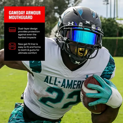 Miniatura 3 de Under Armour Protector bucal deportivo, ajuste personalizado, incluye correa desmontable para casco