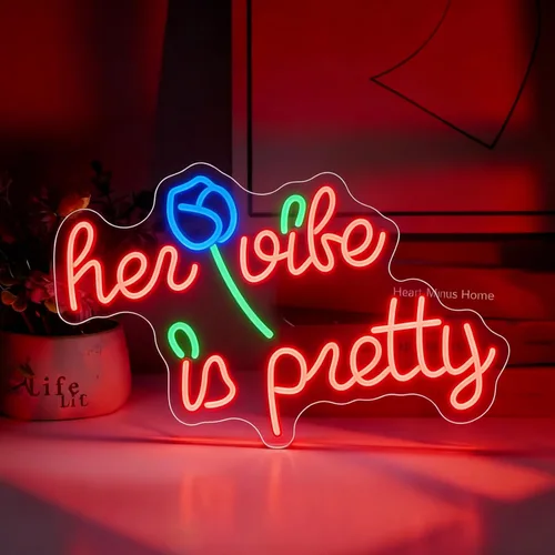 Miniatura 18 de Letrero de neón LED con texto en inglés "You Belong Here", luz de neón decorativa regulable alimentada por USB, para el hogar, sala de estar