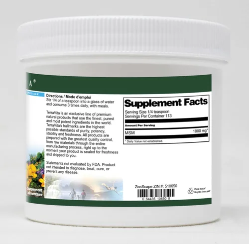 Miniatura 2 de Terravita MSM Polvo (4 oz, ZIN: 510650) - Paquete de 3