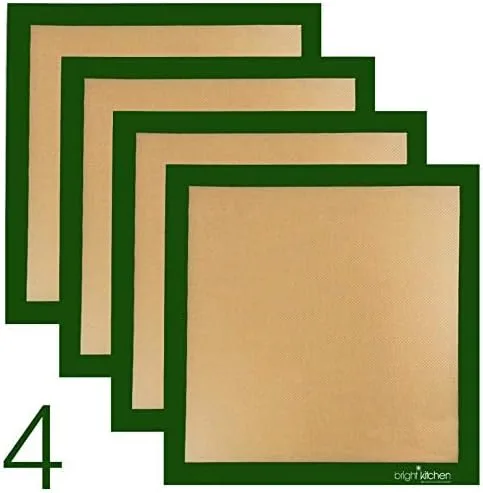 4 hojas de deshidratador antiadherentes de piel de frutas de 14 x 14 pulgadas, ultra silicona: compatible con Excalibur 5 bandejas y 9 bandejas de