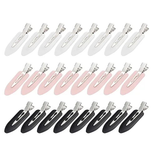 Wobe 24 pinzas para el cabello sin doblez, pinzas para el cabello, sin arrugas, pinzas para peinado, flequillo, ondas de dedo, aplicación de