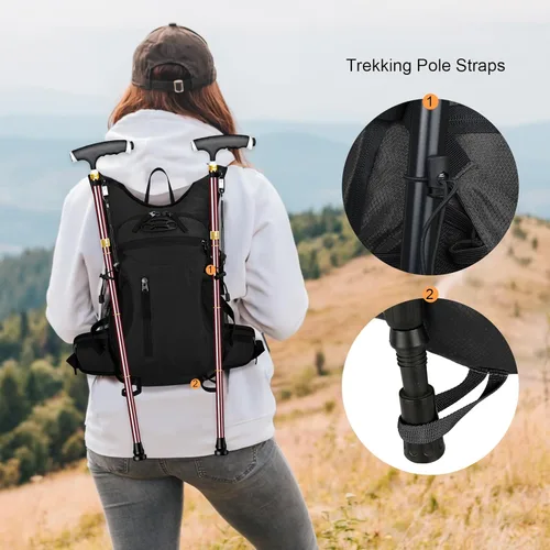 Miniatura 6 de Mochila de ciclismo de 15L con hebilla para casco para hombres y mujeres, pequeña, impermeable, ligera, mochila de senderismo con correa