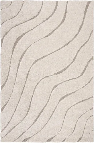 Miniatura 21 de SAFAVIEH Colección Florida Shag - Alfombra de acento de 2'3" x 4', color crema y beige, sin desprendimiento y de fácil cuidado, 1.2 pulgadas