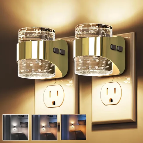 Miniatura 17 de L LOHAS LED Luz nocturna, luces nocturnas de burbujas enchufables a la pared, 3000 K/4000 k/5000 K, luz nocturna de temperatura de color ajustable