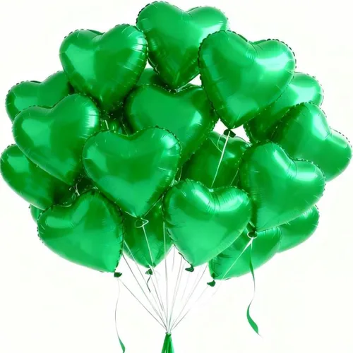 Miniatura 27 de 100 globos en forma de corazón de 5 pulgadas, globos de aluminio de Mylar de papel de aluminio para decoración de mujeres y niñas, día de San