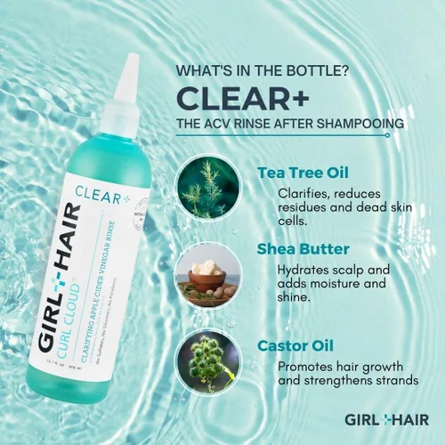 Miniatura 4 de GIRL+HAIR Juego de cuidado del cuero cabelludo ACV enjuague capilar + aceite para el cuero cabelludo y el cabello Vinagre de sidra de manzana